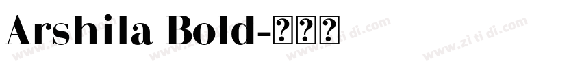 Arshila Bold字体转换